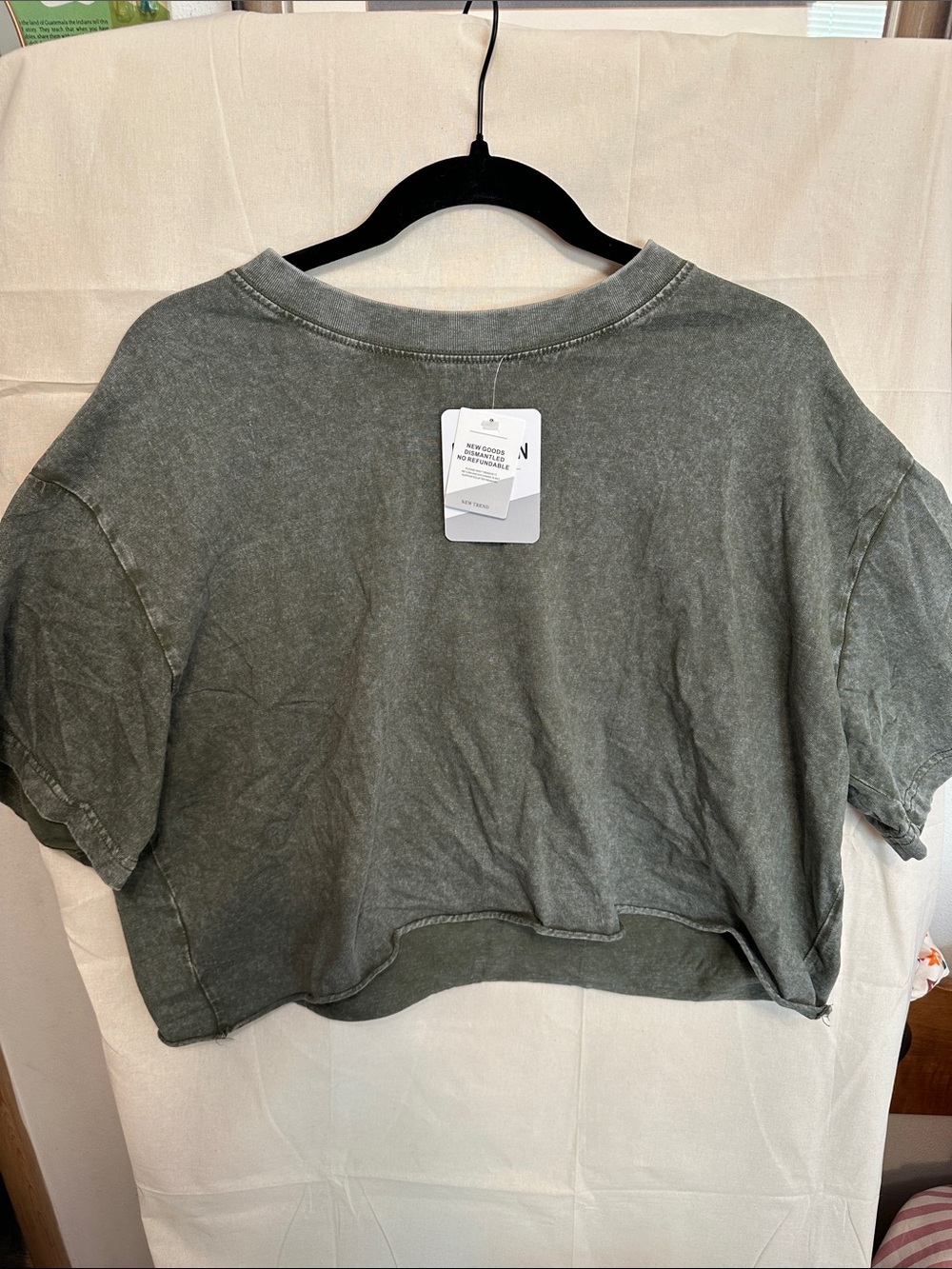 Washed Olive Cropped Women’s Tee